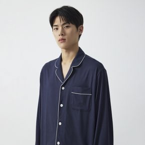 남 보드라운 피치스킨 긴팔 파자마 셔츠(NAVY / DARK NAVY / LIGHT GREY)