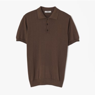 샌프란시스코마켓 TBRM TBRM POLO T-SHIRT BROWN CIGAR TBE1M50000A54