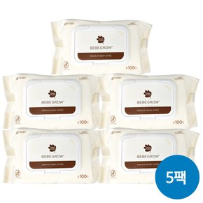 베베그로우 물티슈 캡형 100매 X 5개