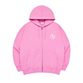 CIRCLE NEW SYMBOL LOGO HOODIE ZIP UP PINK 서클뉴심볼 집업 핑크