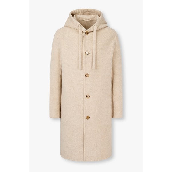 울 블렌드 후디드 캐주얼 코트 1915308010000