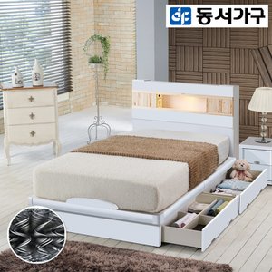 동서가구 세렌 LED 편백 수납 SS침대+본넬매트리스 DF909522