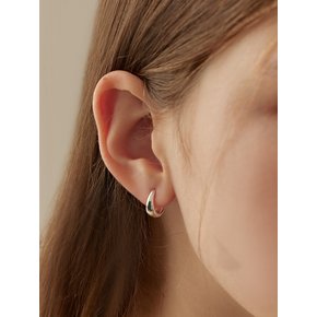 [연말 스페셜 6mm+10mm 진주귀걸이 증정][925 silver] Oval corn hoop earring