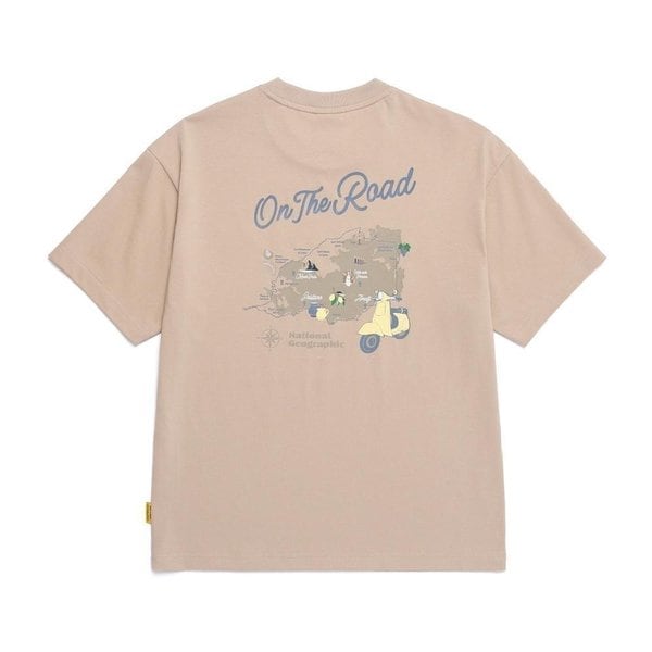 [부산점] N252UTS082 038 내셔널지오그래픽 리젠아스킨 온더로드 그래픽 세미오버핏 반팔 티셔츠