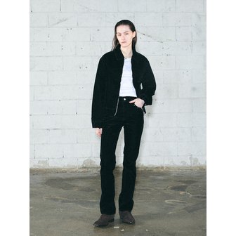 레킴 WESTERN VELVET DENIM JAKET (BLACK)