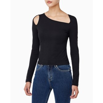 Calvin Klein Jeans 여성 컷 아웃 탑(J225098)