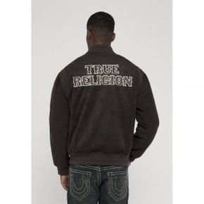 True Religion 트루 종교 가죽 재킷 - 그라운드 커피 8104248