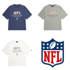 NFL엔에프엘 F212UTS330 테일게이팅 숏 슬리브 티셔츠  화이트/E블루/카키 (정상가: 49,000원)