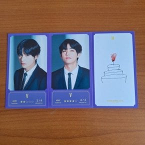 방탄소년단 BTS 방방콘:더 라이브 공식 MD 메세지카드 포토카드 뷔 V 3- 버전 하나 선택