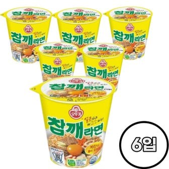  오뚜기 참깨라면 컵 65g(6입)