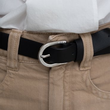 로서울 Around belt Black with Silver buckle