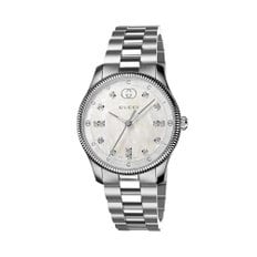 YA1265064 G타임리스 여성 메탈 쿼츠 29mm 다이아몬드 인덱스