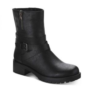 이스퀘어 4010611 Sun + Stone Stellaa Womens Faux Leather Lugged Sole Motorcycle Boots