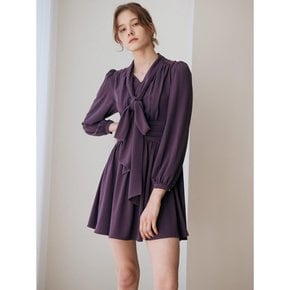 WED_Elegance ribbon short dress_PURPLE