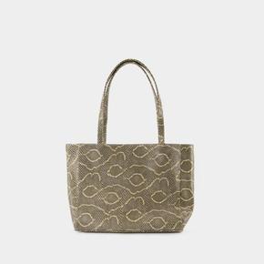 24FW 시라크 토트백 Wide Shopper Bag Beige Black Python printed