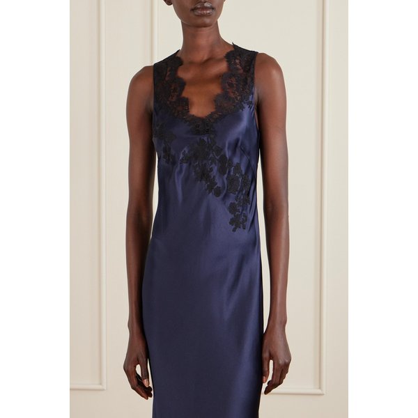 카린 길슨 레이스 트림 실크 새틴 나이트드레스 46376663163014607