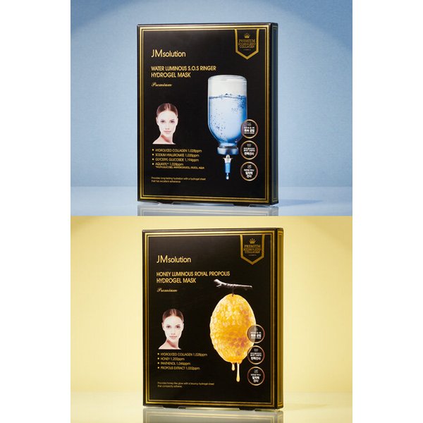 [총 10매] 마스크팩 명가 제이엠솔루션 겔마스크 2종 (꿀광, 물광 각 5매)
