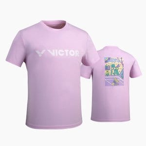 빅터 티셔츠 남녀공용 배드민턴상의 라이트핑크 V233RT-5342U