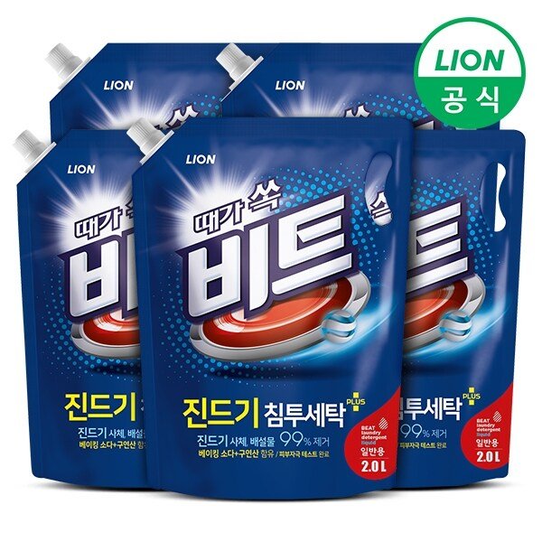 비트 액체세제 일반/드럼 2L 리필 x 5개