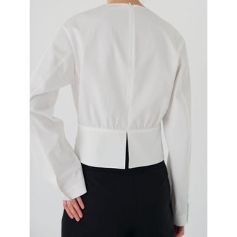 마누엘 에 기욤 Minimal back slit cotton blouse