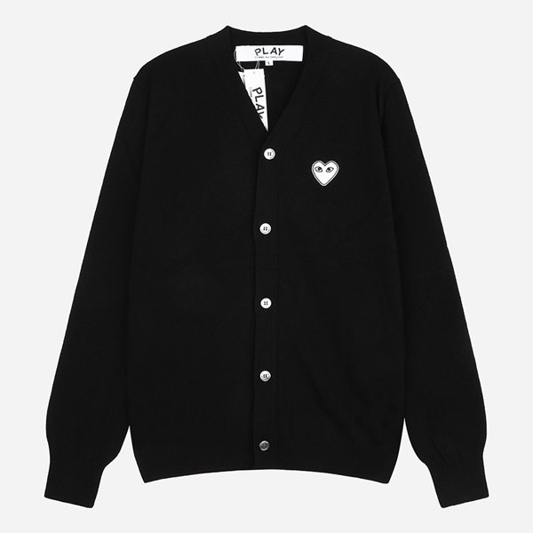 [시흥점] 6S AX N062 051 1 화이트 하트 니트 가디건 블랙