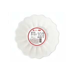 이라이프 플라워 종이접시 180mm 10P/일회용접시 일회용종이접시 종이트레이