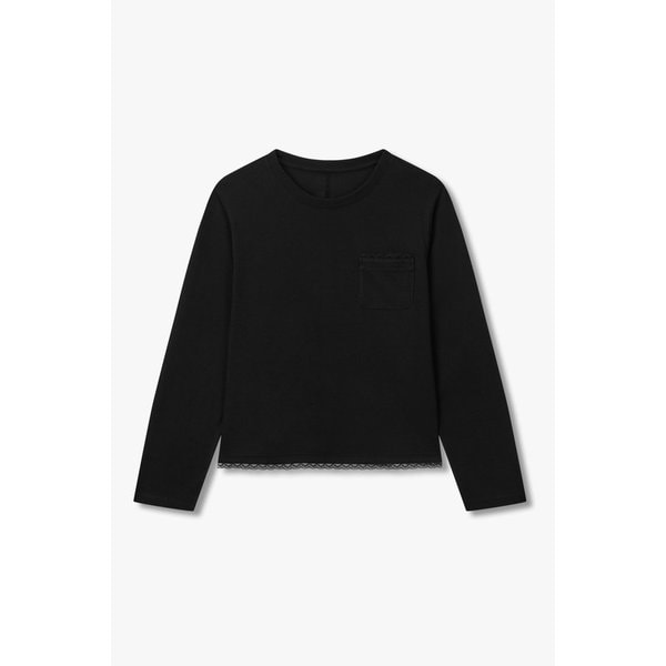 레이스 레이어드 크루넥 티셔츠 7225340003199