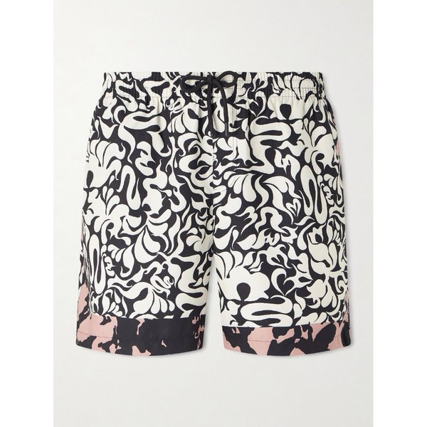 스트레이트 레그 미드 렝스 프린트 스윔 쇼츠 46376663163006299