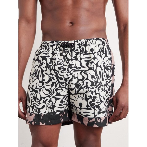 스트레이트 레그 미드 렝스 프린트 스윔 쇼츠 46376663163006299