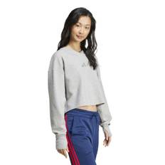 여성 봄가을 데일리  티셔츠  IY6829 ALL SZN 리브 V-넥 스웨트셔츠