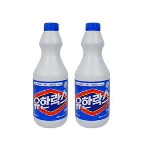 유한락스 1L(레귤러)-2개 살균 표백제 찌든때 묵은때 화장실청소 곰팡이