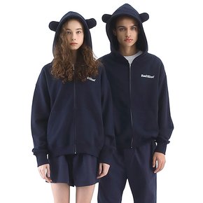 Bear Ear Zipup Hoodie Navy