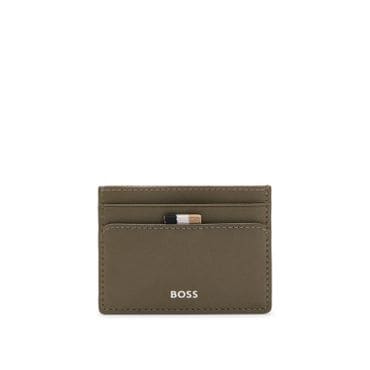 BOSS [FA25] 포일 프린트 로고 투톤 카드 홀더 오픈 그린(50536751365)