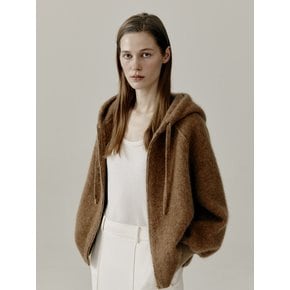 Mohair Hoodie Jacket Camel