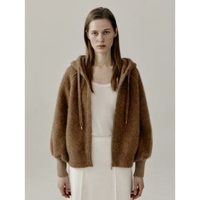 Mohair Hoodie Jacket Camel