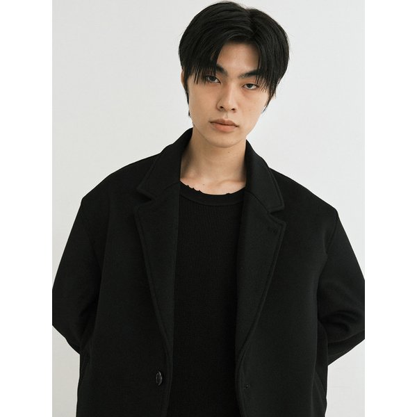 Warm wool blazer jacket (black)