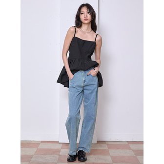 구호 플러스 Panelled Straight Fit Denim Pants  Blue (KE5821M53P)