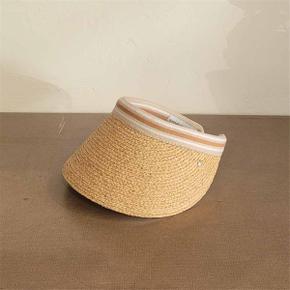 Bianca12  Raffia Hat - Natural Nougat Stripe