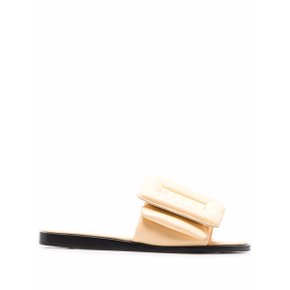 SS22 보위 Flat Sandals Boyy Sandals Beige Beige PUFFYSANDAL