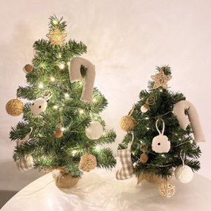 쇼핑의고수 크리스마스 미니 트리 풀세트 60cm (오너먼트 + 조명포함 3M)