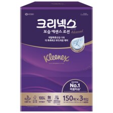 크리넥스 보습 에센 스로션 미용티슈 150매3입