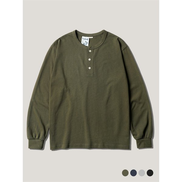 스테이블 헨리넥 긴팔티 카키 SJLT4748
