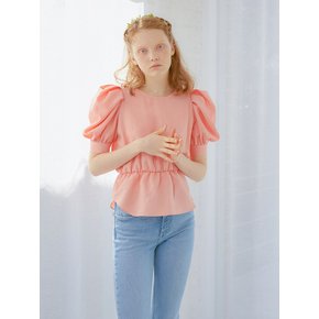 PUFF SLEEVES TIM BLOUSE_CORAL