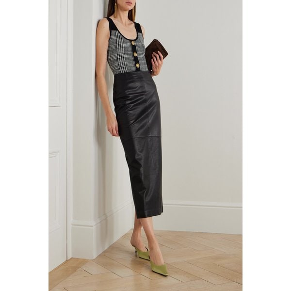 프린스 오브 웨일스 체크 스트레치 니트 바디수트 46376663162945909