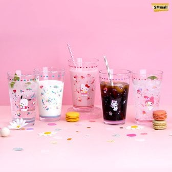  산리오 캐릭터즈 470ml 파인트 대용량 유리컵 5종 모음