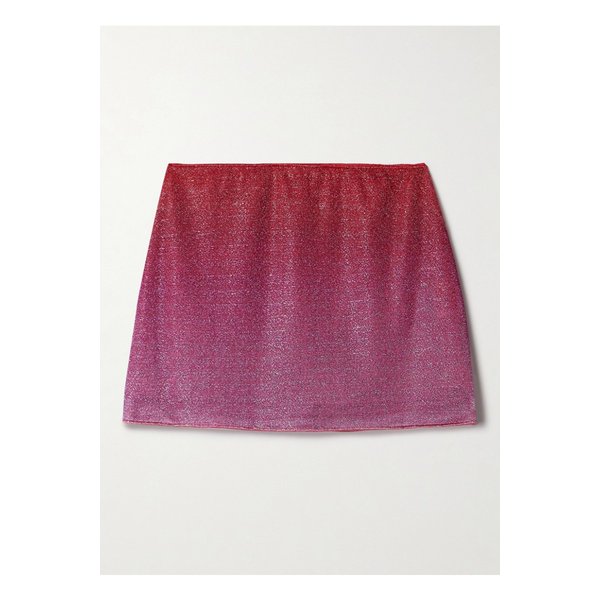 뤼미에르 메탈릭 스트레치 니트 미니 스커트 핑크 1647597353560188