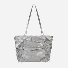 Deborah Ruched Bag Silver