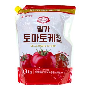 롯데 델가 토마토케찹 3.3kg 스파우트