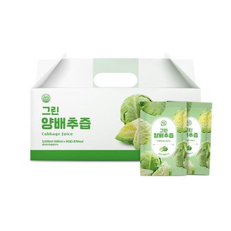  참앤들황토농원 푸딩스 그린 양배추즙 100ml  30포 1박스