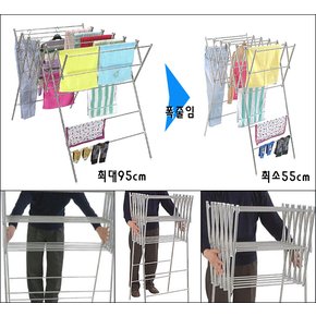 폭조절 자바라 빨래건조대(W형7단)